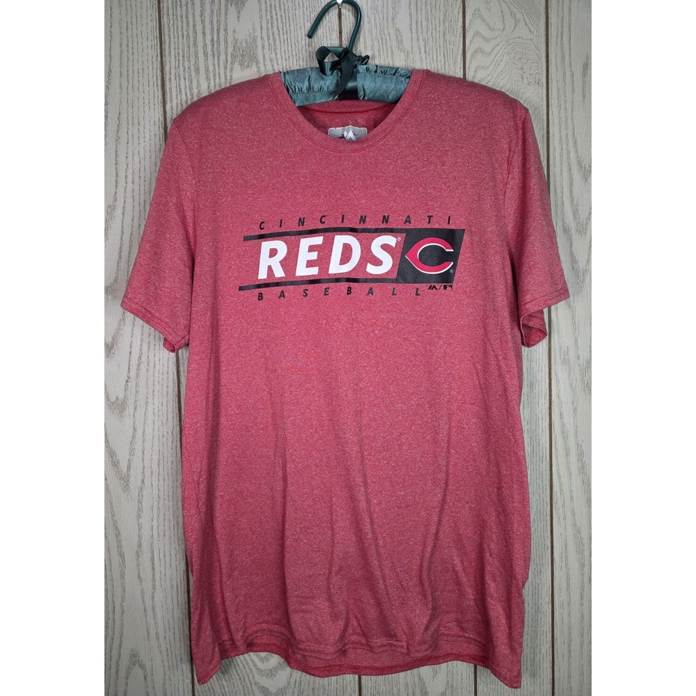 Majestic Cincinnati Reds Baseball Womens Short Sleeve T-shirt Red Size L